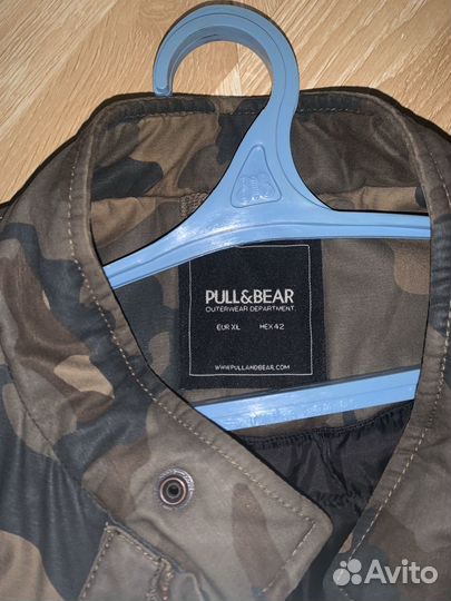 Парка пуховик pull and bear демисезон мужской