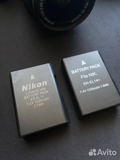 Зеркальный фотоаппарат Nikon D3100 2 АКБ