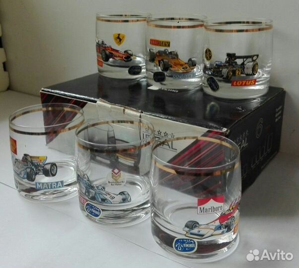 Набор бокалов Формула-1 Богемия Чехословакия