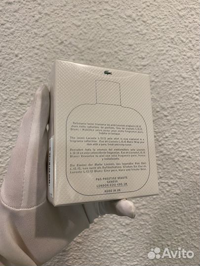 Eau de Lacoste L.12.12. White парфюм мужской духи