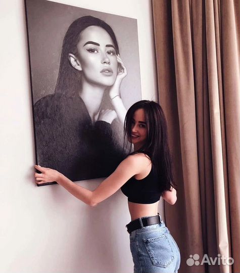 Портрет на холсте по фото Омск