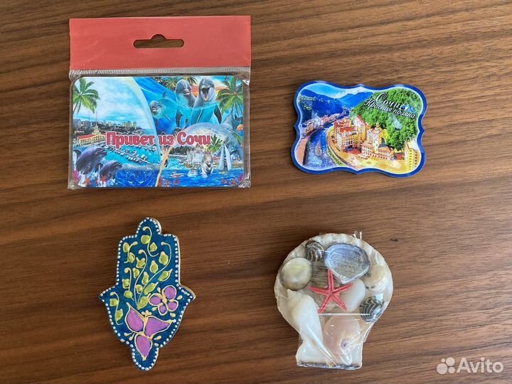 Сувениры магниты Сочи ракушки