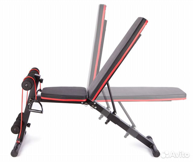 Скамья для пресса и гантелей ametist 115