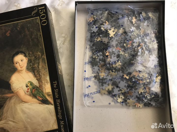 Пазл на 1500 деталей картина Дети с попугаем 1850г