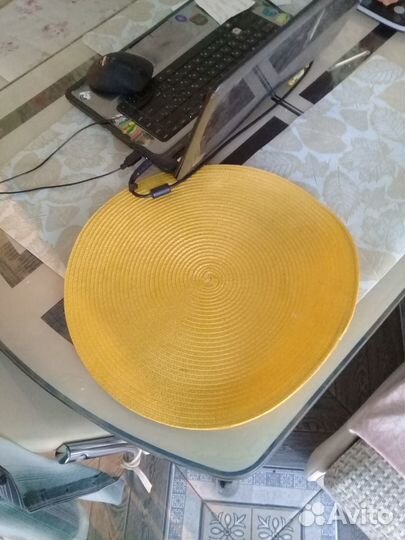 Салфетки круглые для стола, плетеные