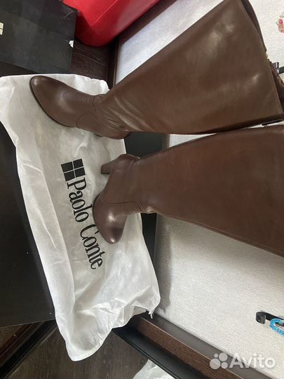 Сапоги демисезонные женские 38 коричневые