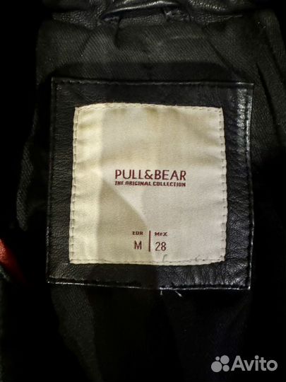 Куртка натуральная кожа pull&bear