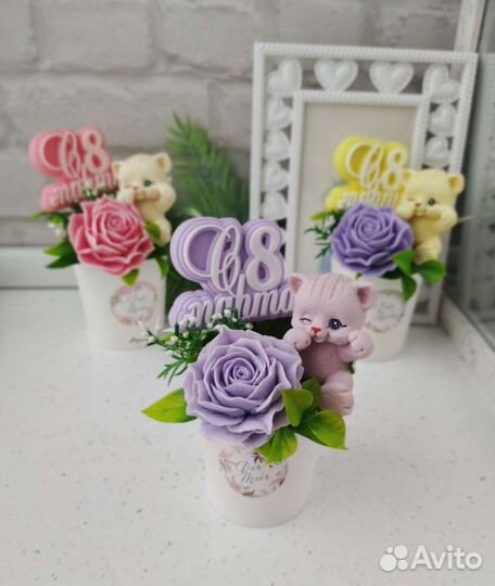 Букеты цветы из мыла к 8 марта