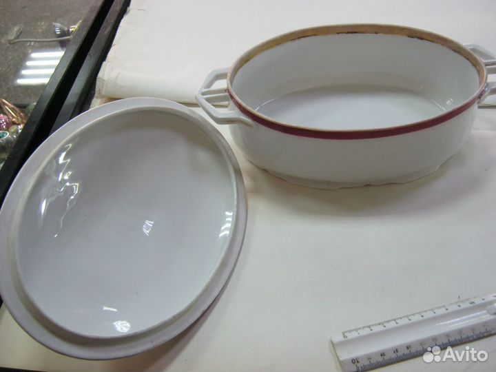 Супница старинная Кузнецов фарфор