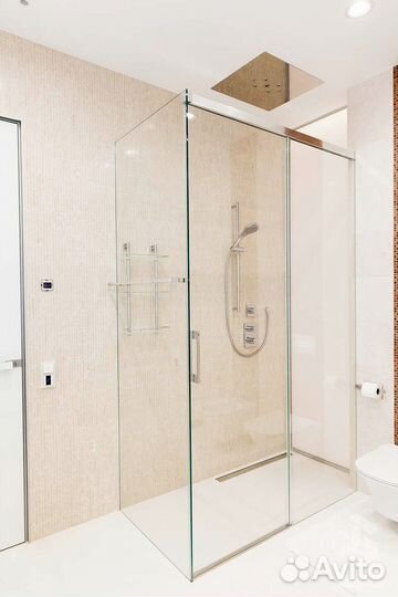 Стеклянные перегородки в душевую на заказ