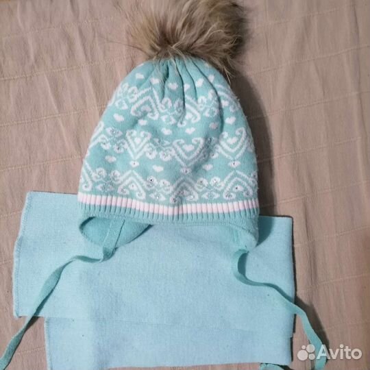 Комплект шапка, шарф
