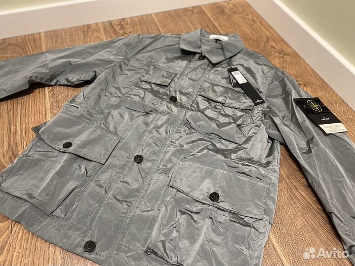 Ветровка Stone Island серо-голубая L-XL