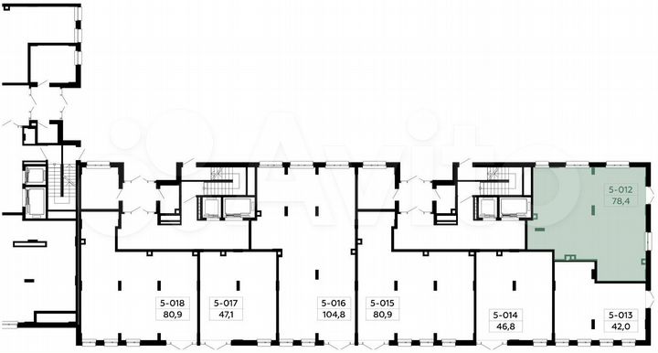 Аренда, торговое помещение, площадь 77.7 кв.м