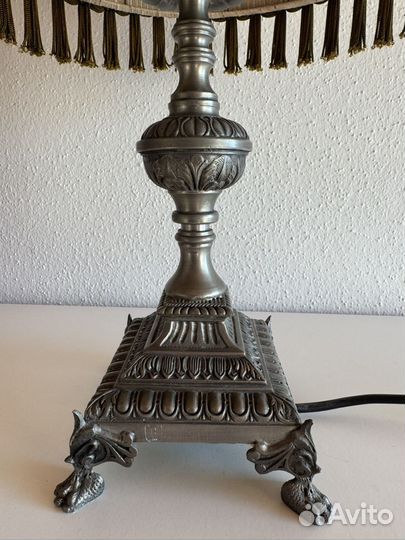 Лампа настольная олово германия винтаж