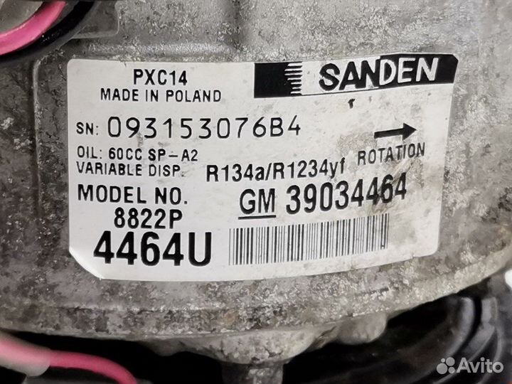 Компрессор кондиционера для Opel Astra K 39034464