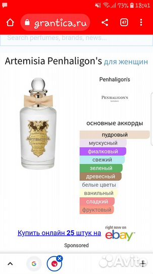 Духи женские Artemisia Penhaligons
