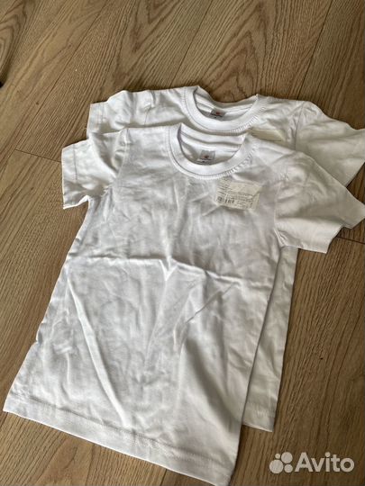 Белые футболки на мальчика 98 см