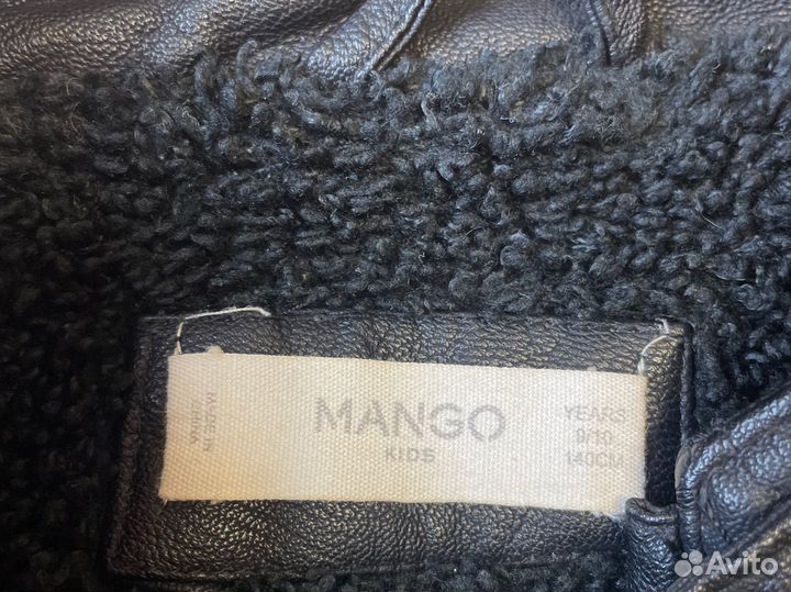 Кожаная куртка детская 140