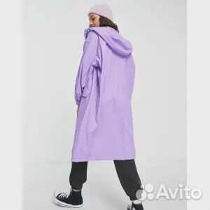 Фиолетовая прорезиненная плащ-парка ASOS design Pe