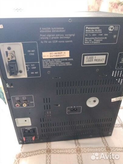 Музыкальный центр panasonic колонки