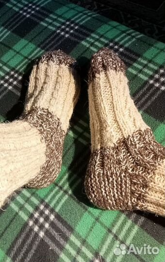 Носки шерстяные вязаные