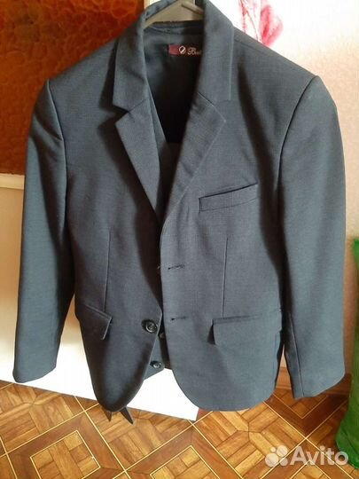 Бостон на мальчика серый 128