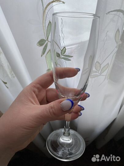 Бокалы для шампанского люминарка набор 6 штук