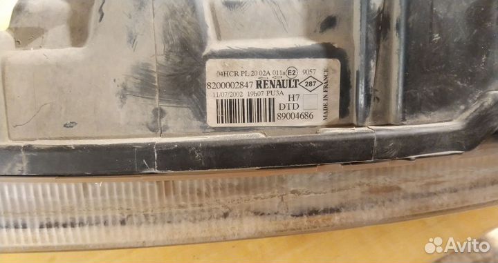 Фары лагуна 2 2002г