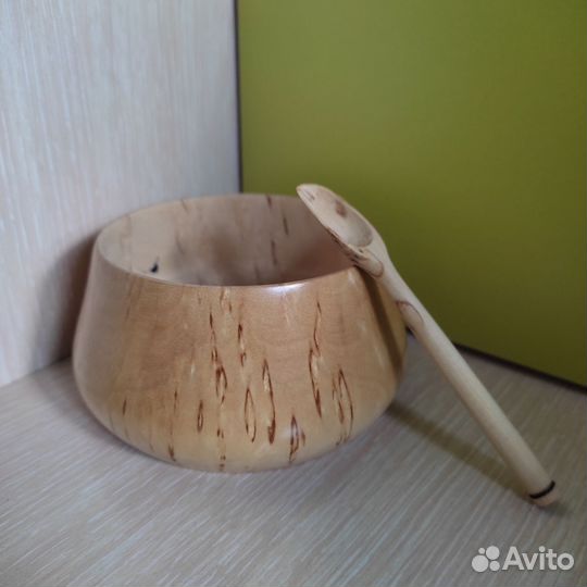 Солонка из карельской берёзы