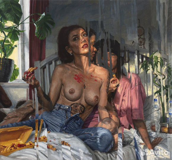 Панно на алюминии 120х120 ART Художник michele DEL