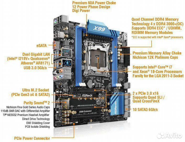 Комплект для сервера LGA 2011-3 micro ATX