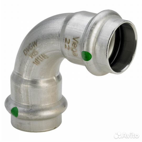 Угольник 90 Viega Sanpress Inox нержавеющая сталь