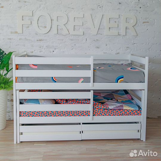 Двухъярусная кровать массив березы