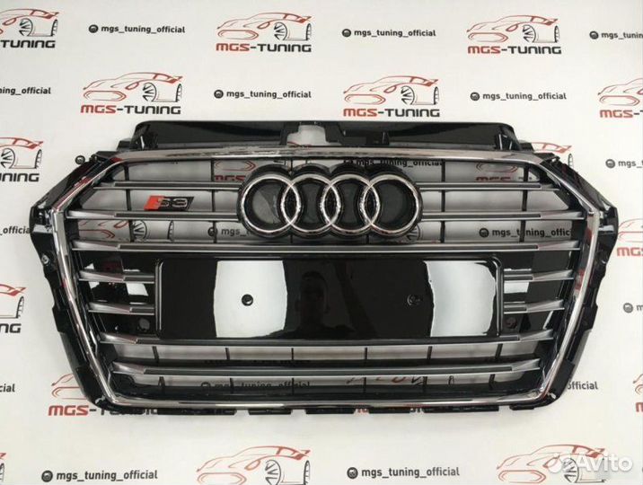 Решетка на Audi A3 в стиле S3 16-н.в. дизайн 1