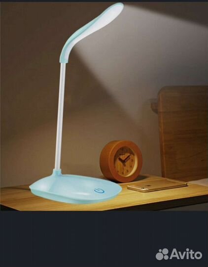 Светильник с аккумулятором голубой