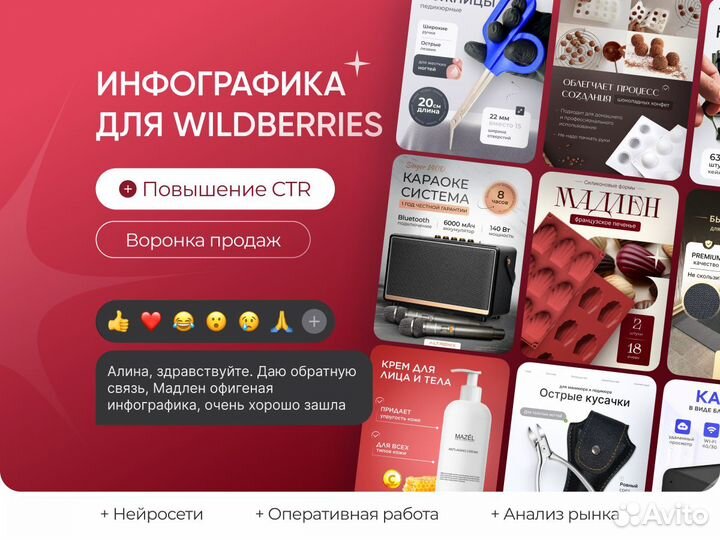 Инфографика для маркетплейсов Wildberries / Ozon
