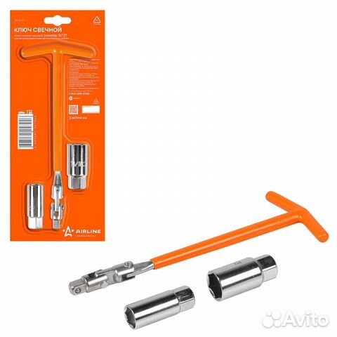 Ключ свечной т-образный 25см с головками 16мм и 21