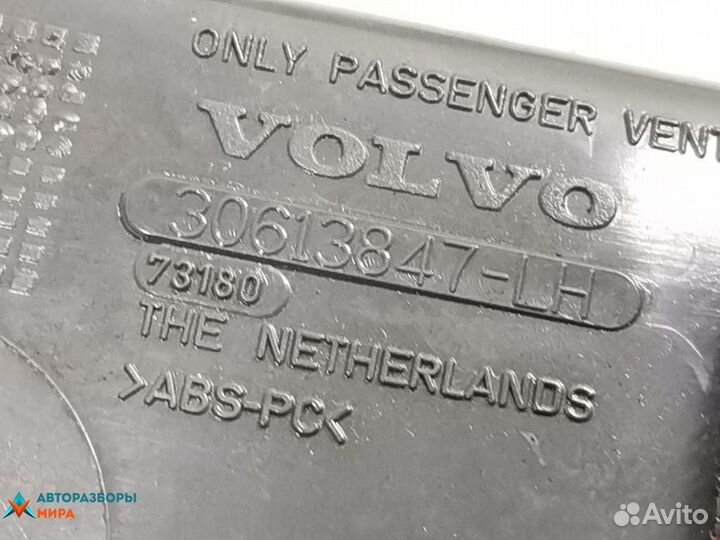 Дефлектор обдува салона Volvo S40 рест. 2001