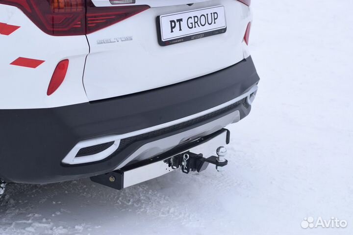 Фаркоп (тсу) квадрат, для Kia Seltos 2020- нерж