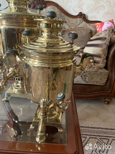 Самовар на дровах медный