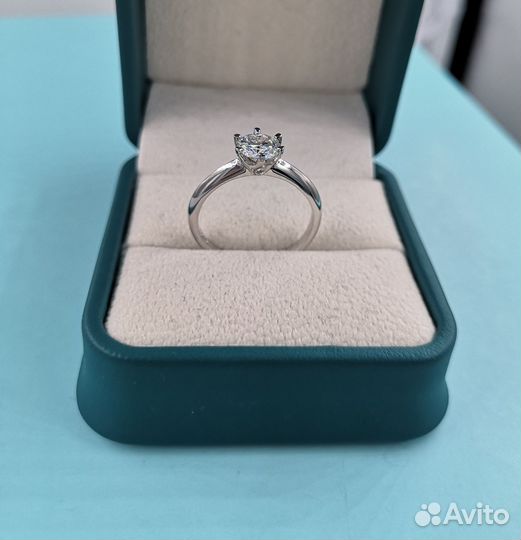 Кольцо бриллиант муассанит 1 ct