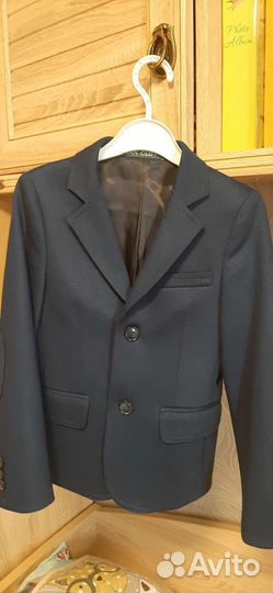 Школьный костюм для мальчика синий 128