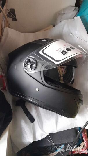 Мотошлем новый с перчатками и маской