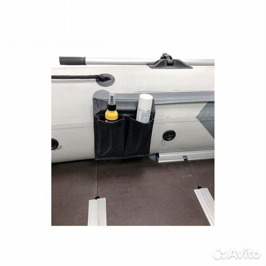 Карман для лодки на ликтрос, 2 отсека, №1.5 серый