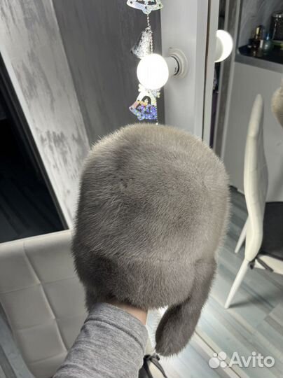 Шапка ушанка норковая женская