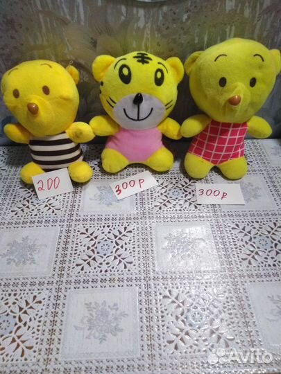 Игрушки мягкие разные