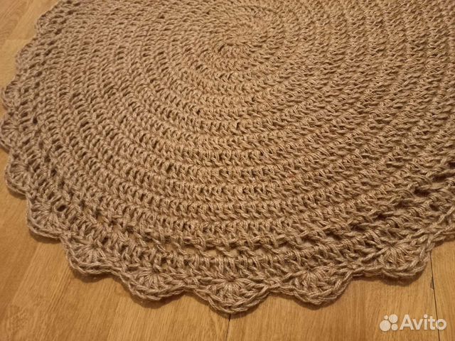 Ковер из джута круглый