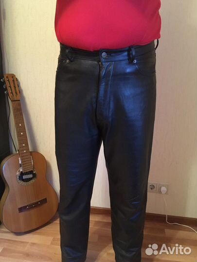 Брюки кожаные