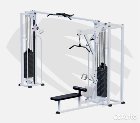 Кроссовер и Верхняя Нижняя тяга 2в1 (Стек 3х100кг)