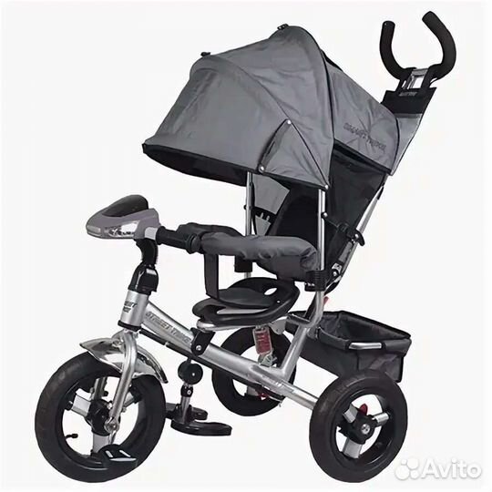 Детский велосипед трехколесный triker серый